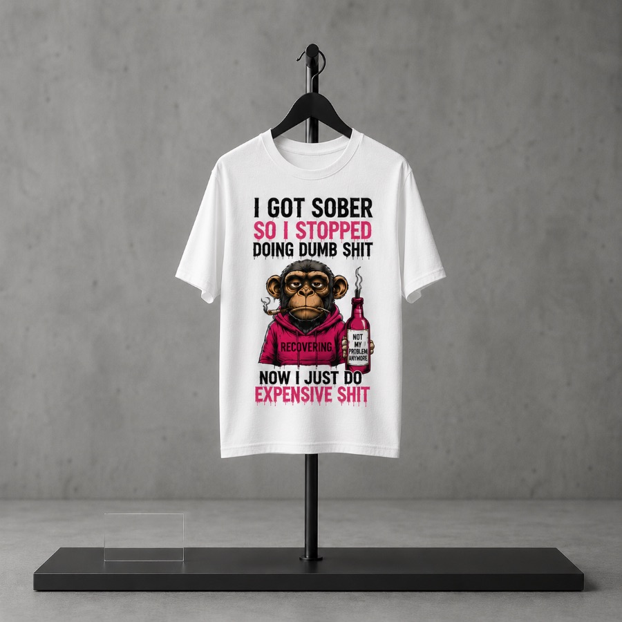I got sober — Slick Licks Labs single drop T-shirt design