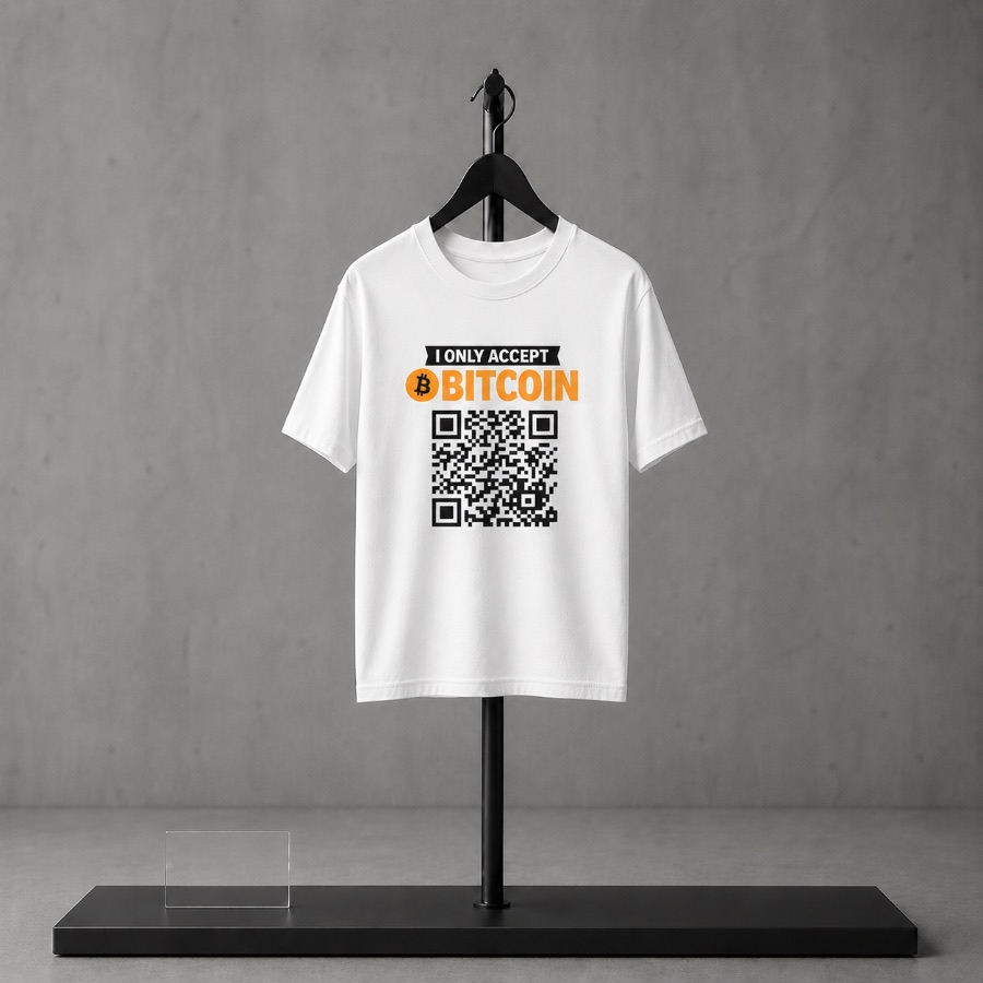 "I Only Accept Bitcoin" Graphic T-Shirt — Slick Licks Labs single drop T-shirt design