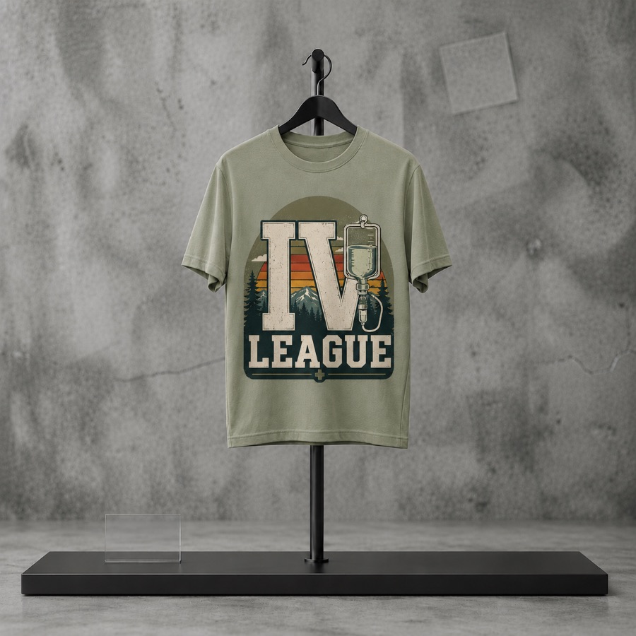 "IV League" — Slick Licks Labs single drop T-shirt design