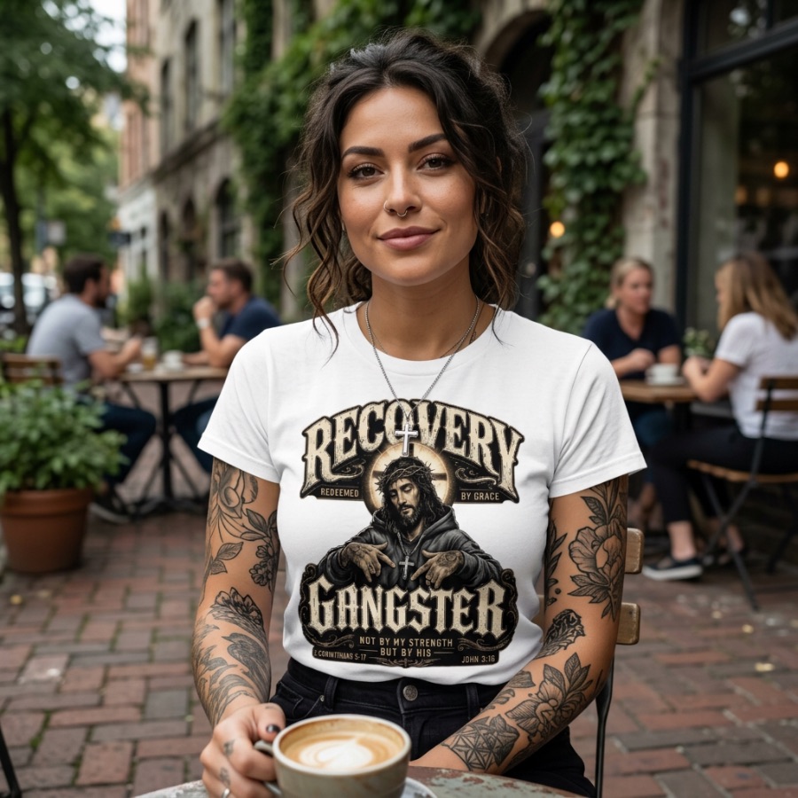 Recovery Gangster — Slick Licks Labs single drop T-shirt design