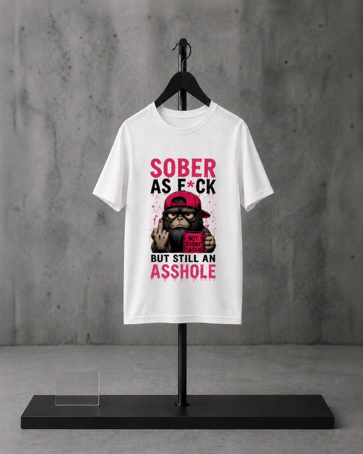 Sober as f*uck — Slick Licks Labs single drop T-shirt design
